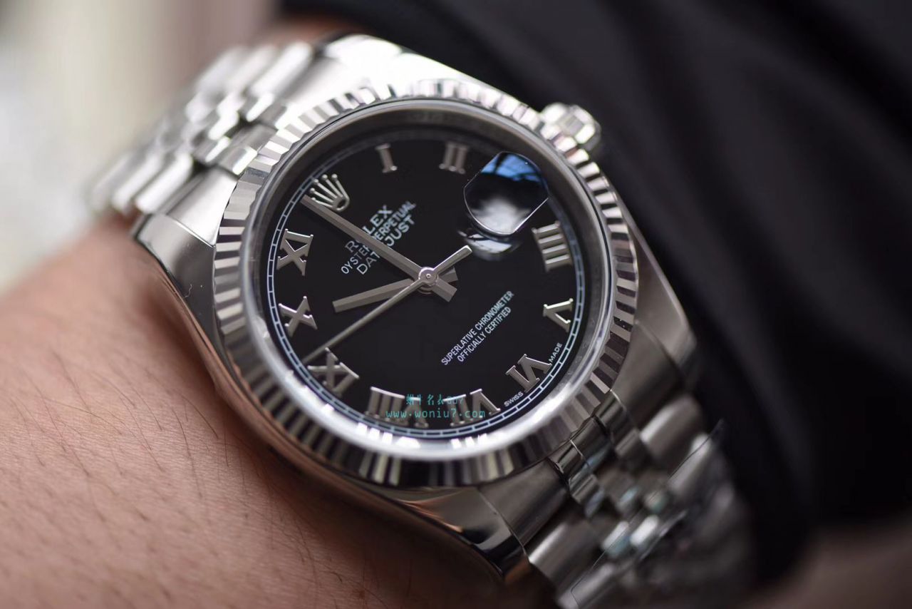 劳力士日志型系列116234-63200黑罗马盘腕表  AR克隆   / R265