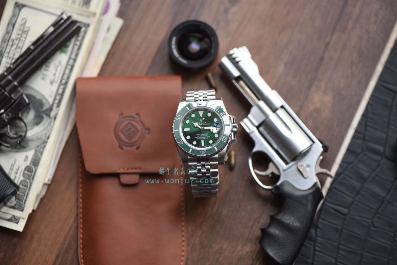   V9厂出品，搭配五珠链  劳力士潜航者型116610LN-97200 黑盘腕表(黑水鬼)、116610LV-97200 绿盘腕表(绿水鬼) / R268