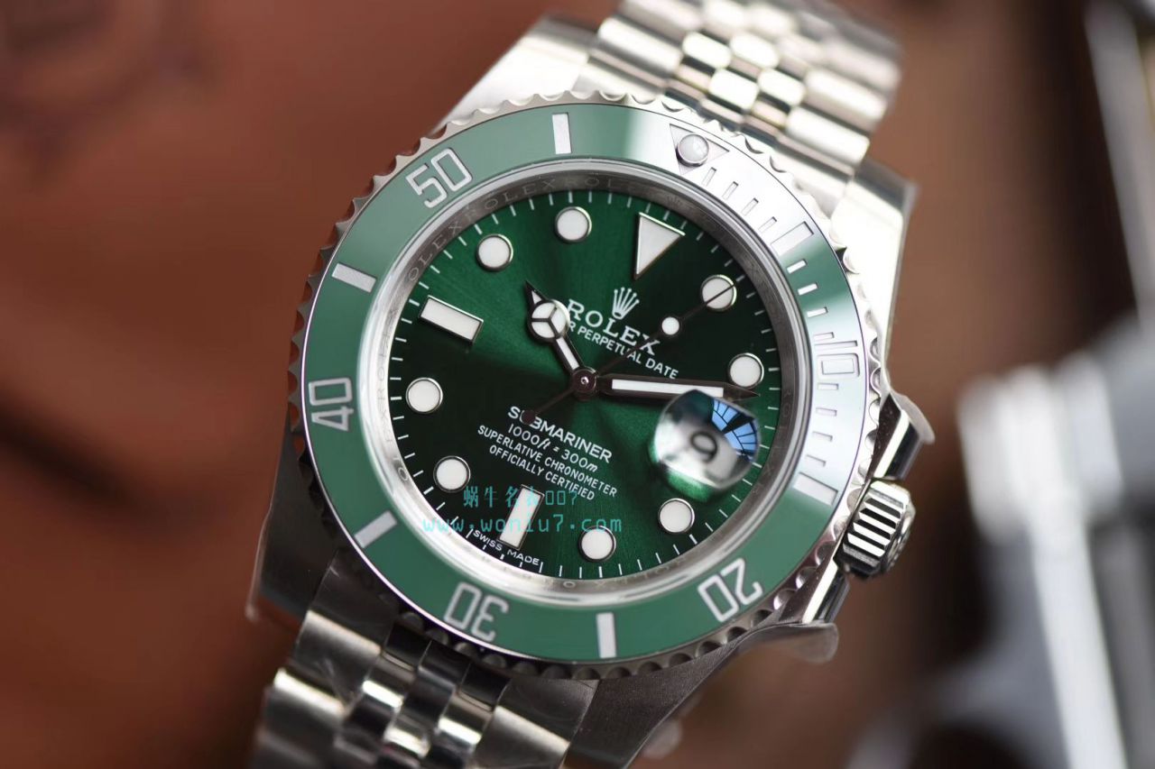   V9厂出品，搭配五珠链  劳力士潜航者型116610LN-97200 黑盘腕表(黑水鬼)、116610LV-97200 绿盘腕表(绿水鬼) / R268