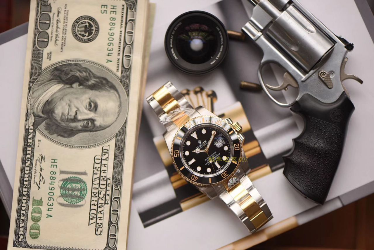 劳力士潜航者型系列116613-LN-97203黑盘腕表  AR间金黑水鬼手表   / R273