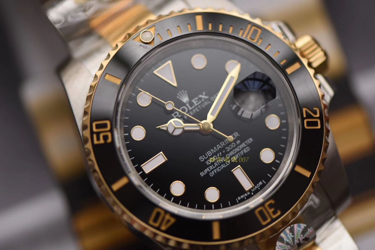 劳力士潜航者型系列116613-LN-97203黑盘腕表  AR间金黑水鬼手表   / R273
