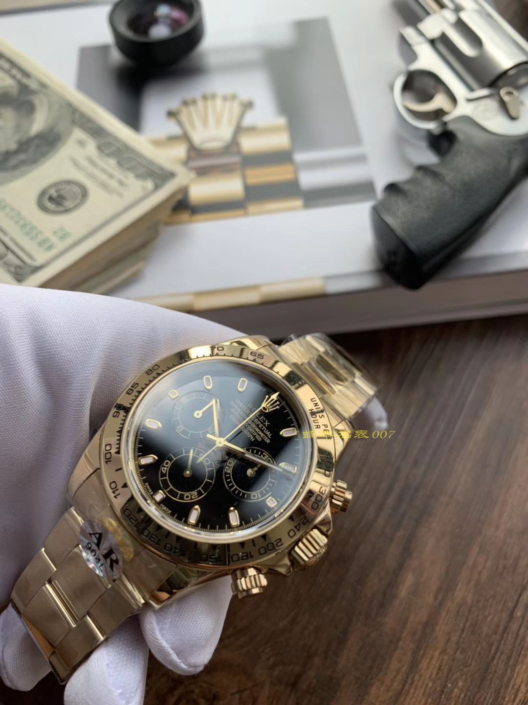 劳力士宇宙计型迪通拿系列116508黑盘腕表  AR高劳力士手表   / R289