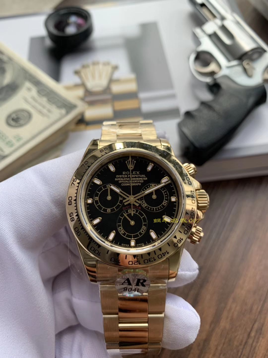 劳力士宇宙计型迪通拿系列116508黑盘腕表  AR高劳力士手表   / R289