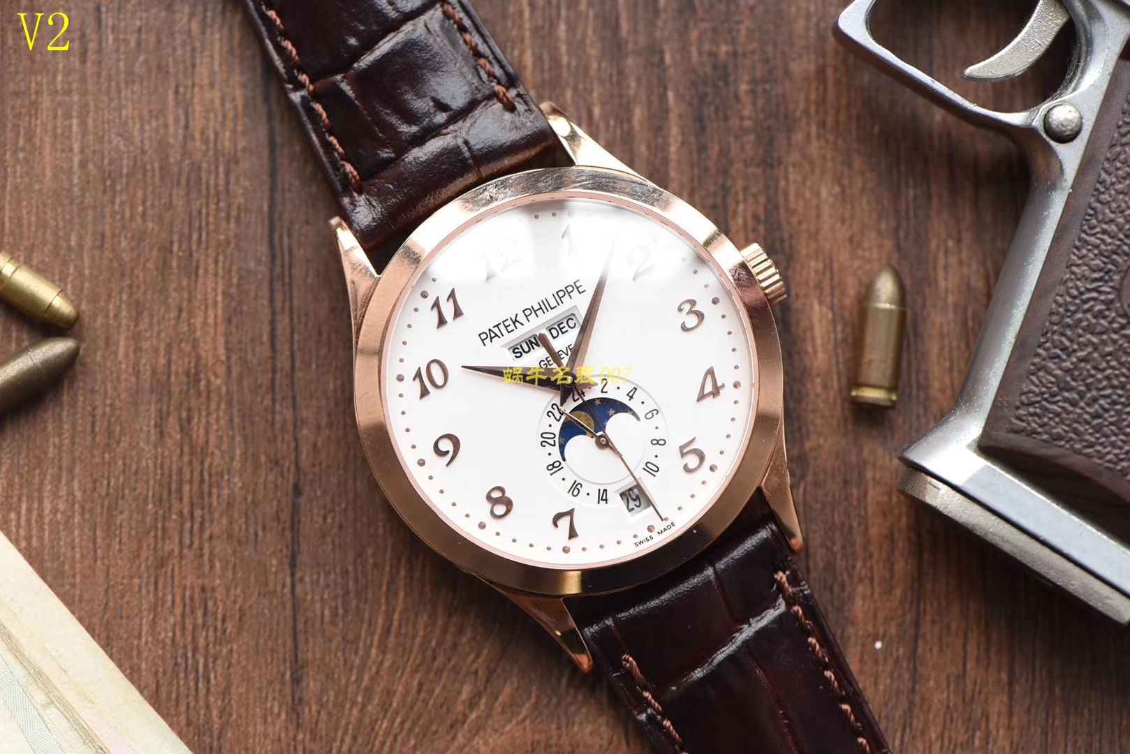   台湾厂百达翡丽复杂功能计时系列5396R-012月相腕表 / BD208