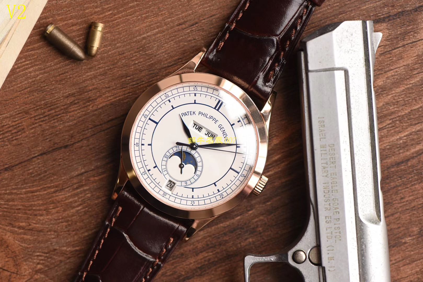   台湾厂百达翡丽复杂功能计时系列5396G 玫瑰金男表 / BD205