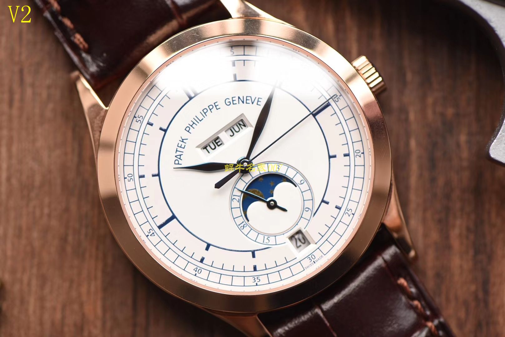   台湾厂百达翡丽复杂功能计时系列5396G 玫瑰金男表 / BD205