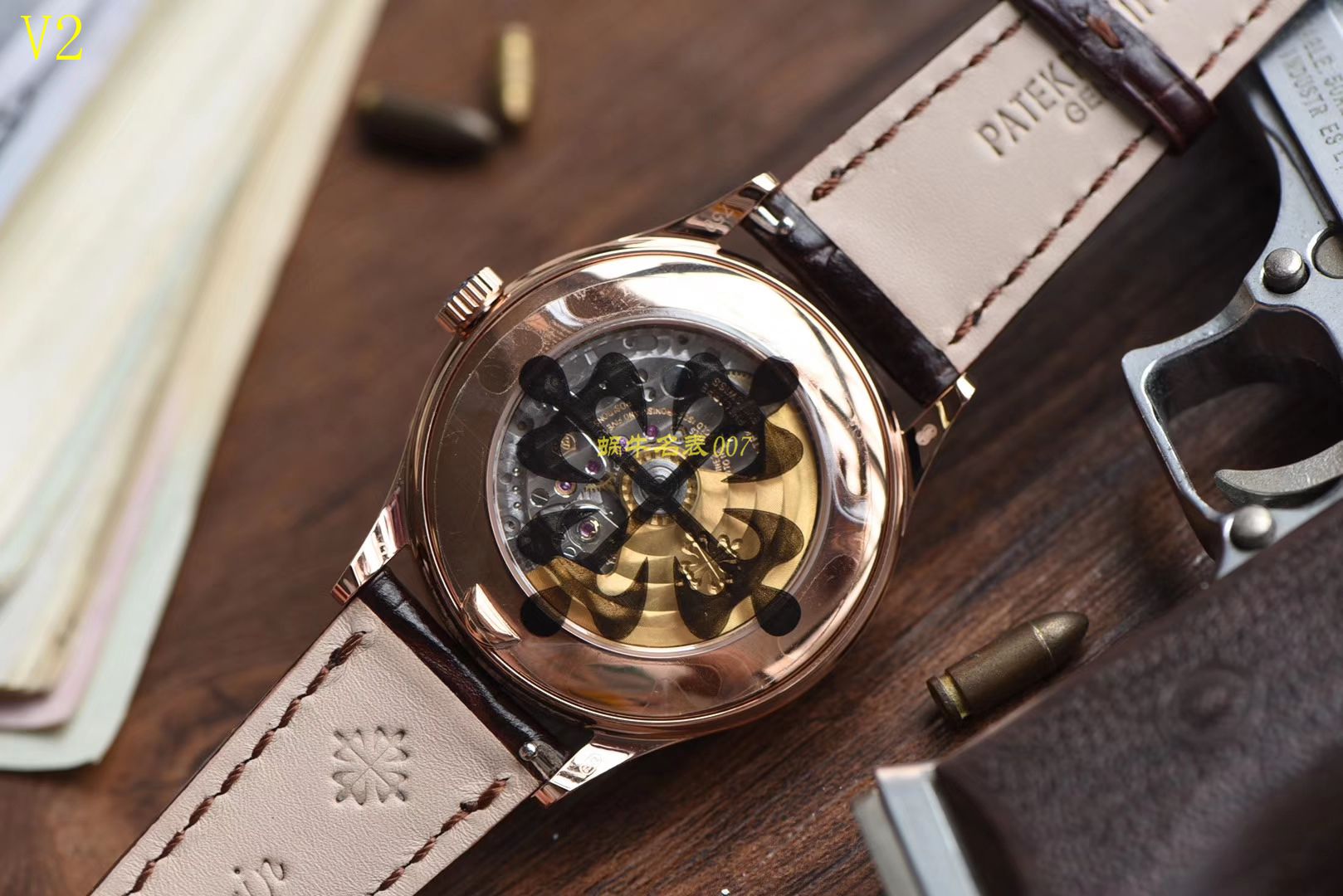   台湾厂百达翡丽复杂功能计时系列5396G 玫瑰金男表 / BD205