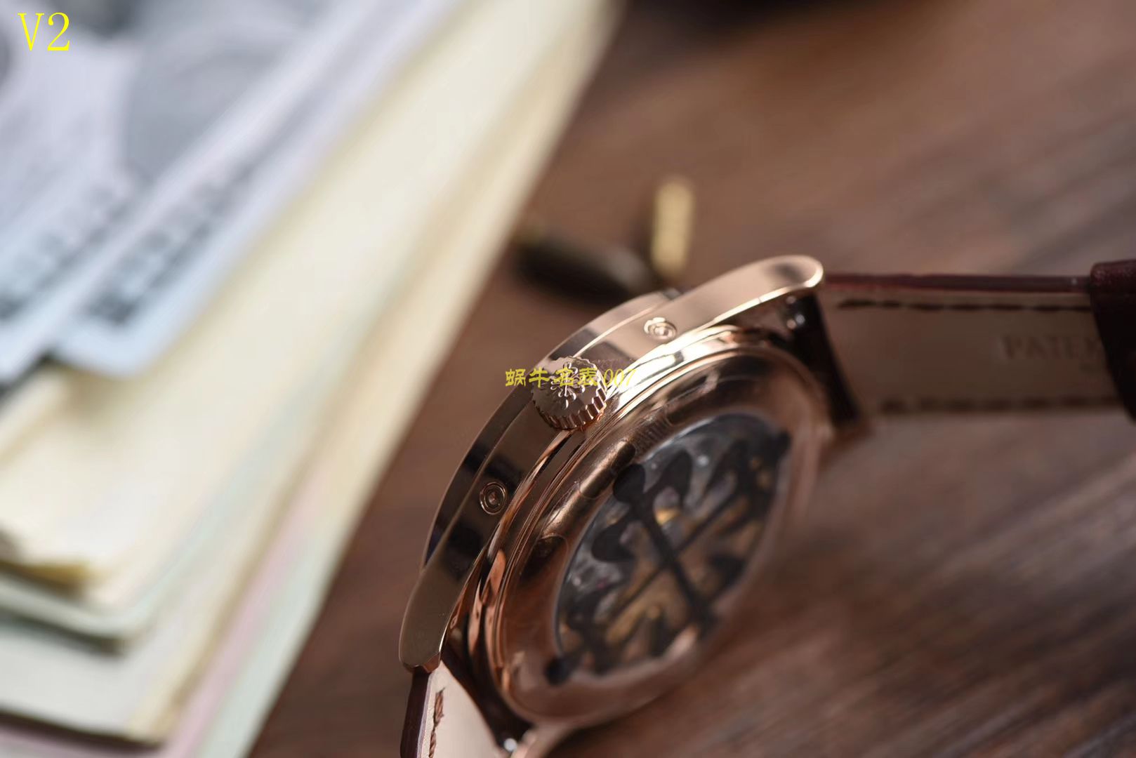   台湾厂百达翡丽复杂功能计时系列5396G 玫瑰金男表 / BD205