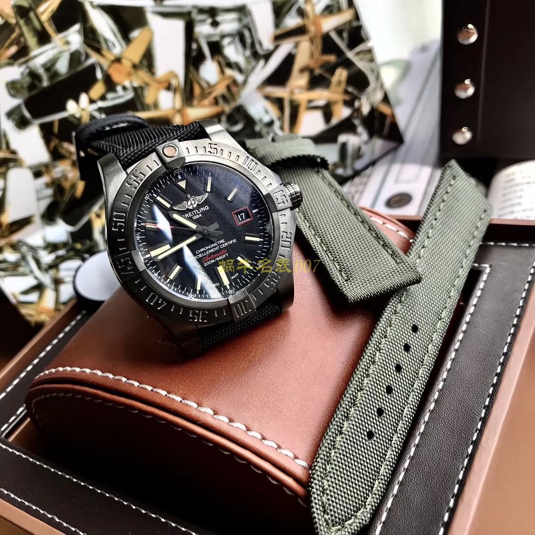 视频评测专柜原单百年灵复仇者黑鸟  百年灵机械计时系列V1731110/BD74/109W/M20BASA.1腕表 / BL093