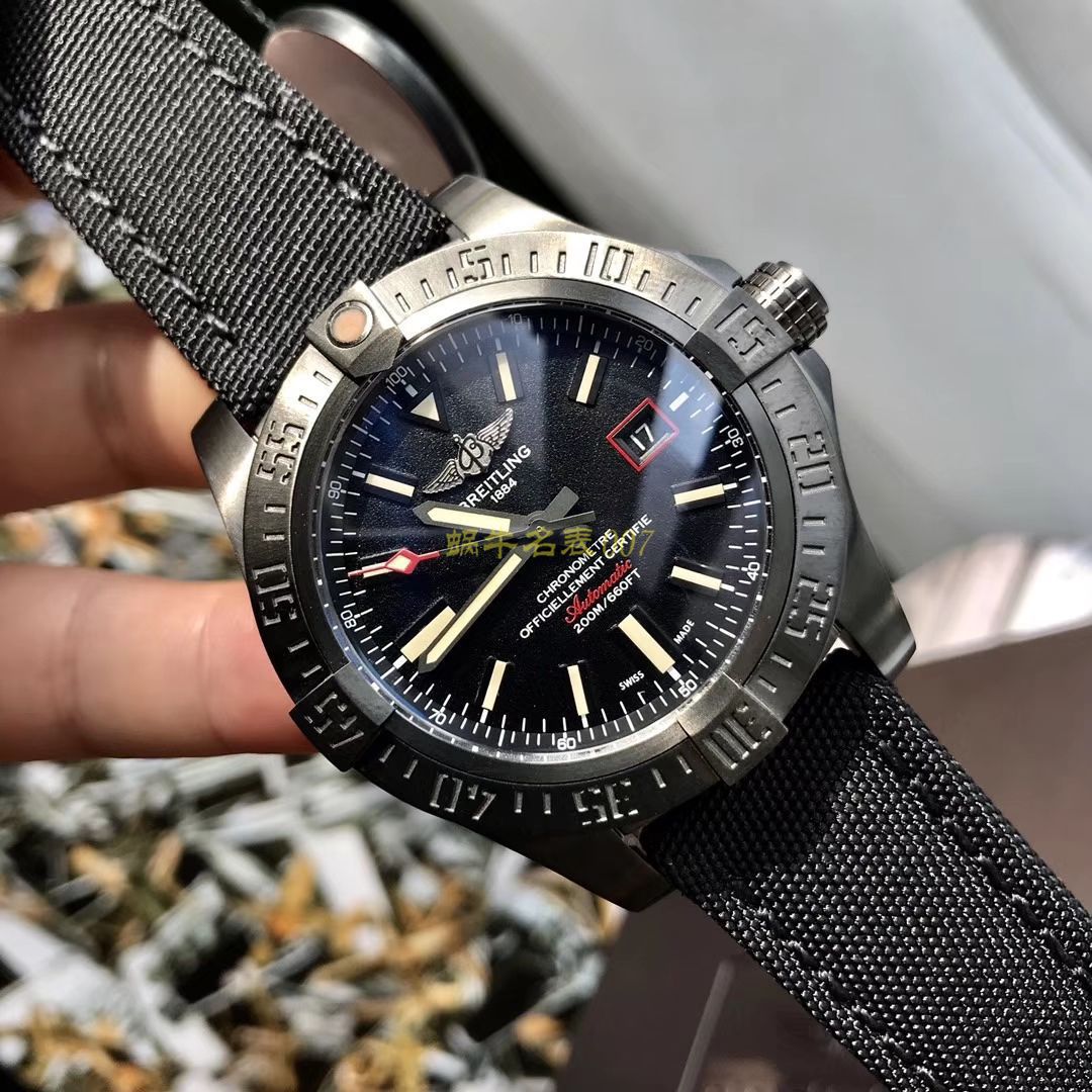 视频评测专柜原单百年灵复仇者黑鸟  百年灵机械计时系列V1731110/BD74/109W/M20BASA.1腕表 / BL093