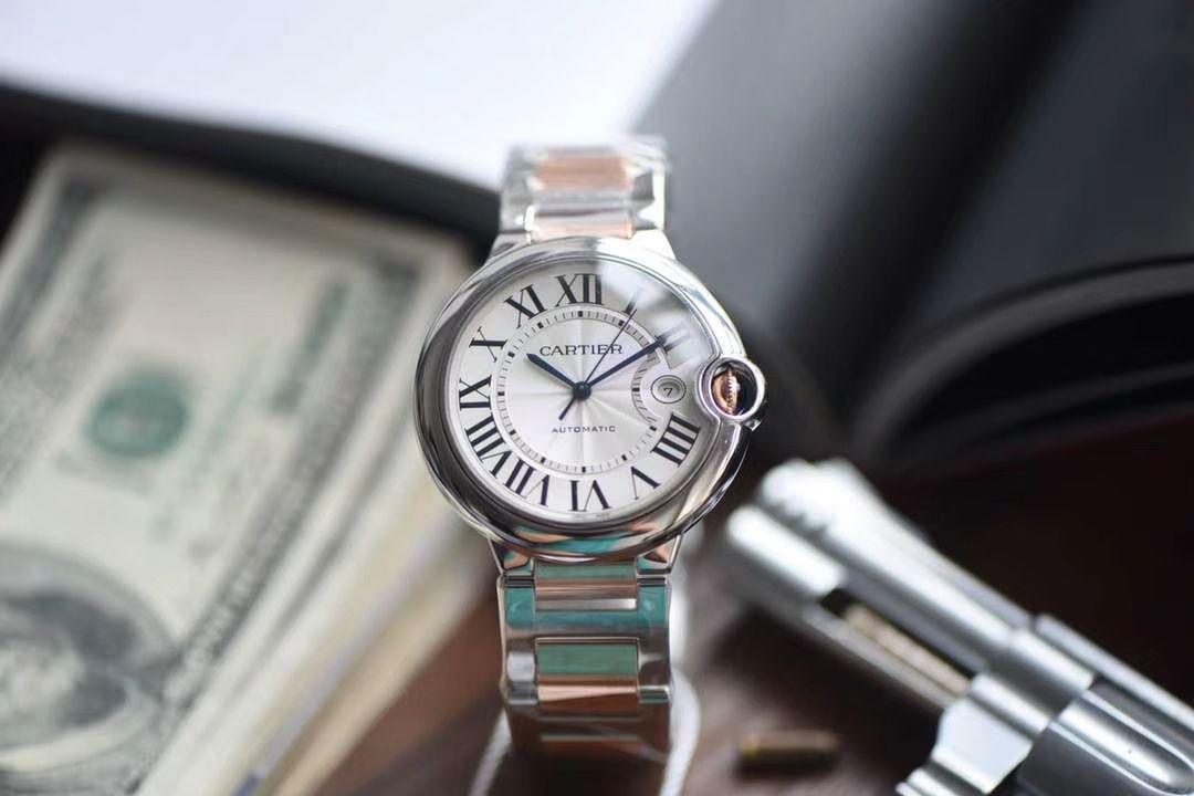 卡地亚蓝气球系列W2BB0004腕表  V9厂V9厂18K包金蓝气球间金款男款42毫米 / K208