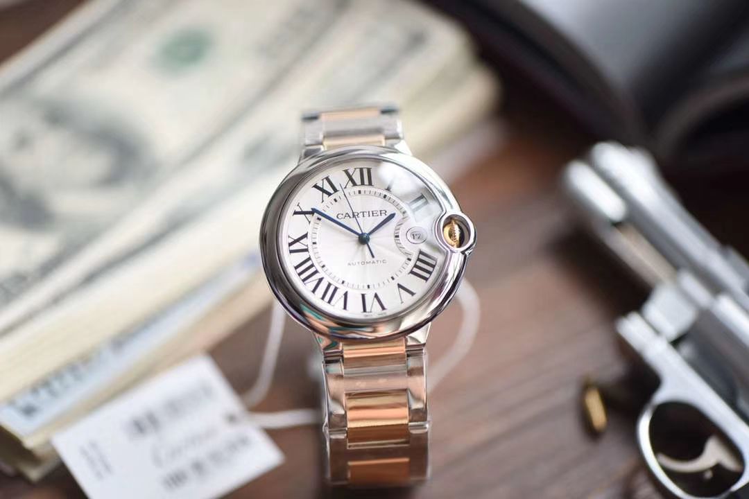 卡地亚蓝气球系列W2BB0004腕表  V9厂V9厂18K包金蓝气球间金款男款42毫米 / K208