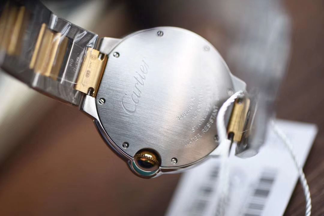 卡地亚蓝气球系列W6920047腕表女装36毫米  V9  V9厂18K包金蓝气球间金款 / K203