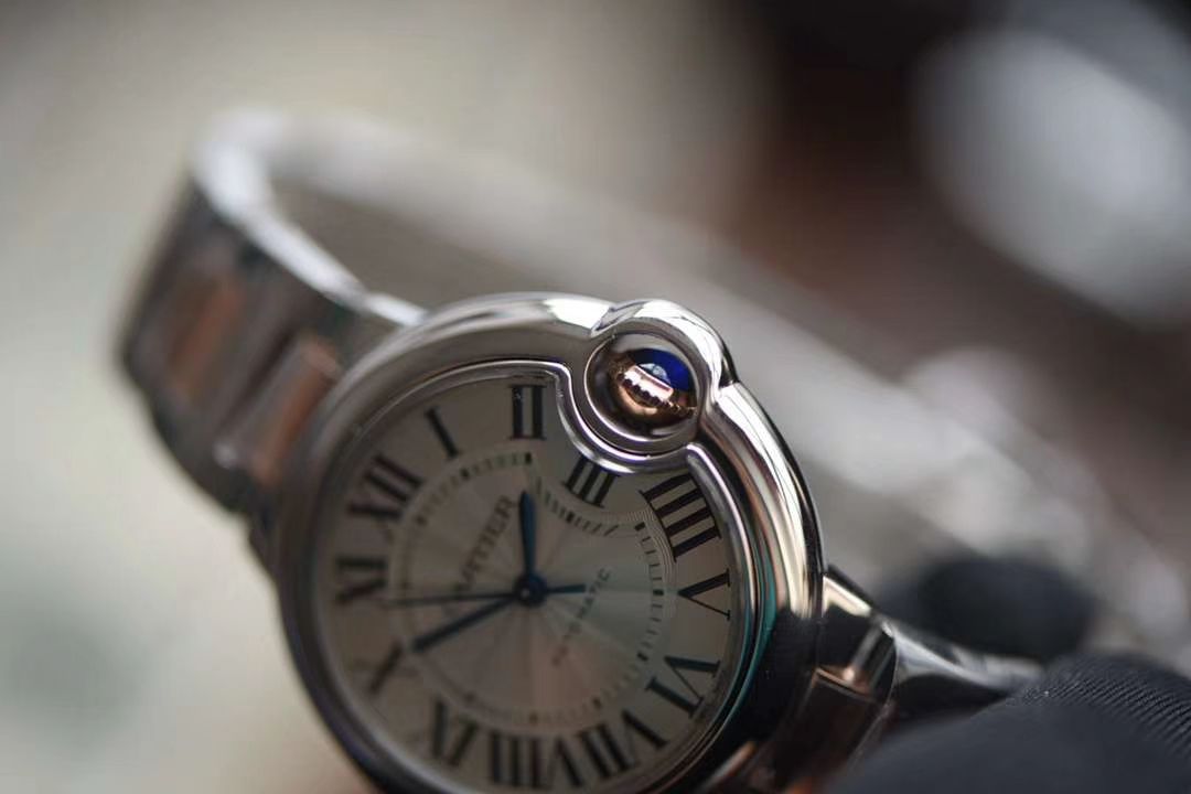 卡地亚蓝气球系列W2BB0023腕表33毫米玫瑰金女装  V9厂18K包金蓝气球间金款   / K205