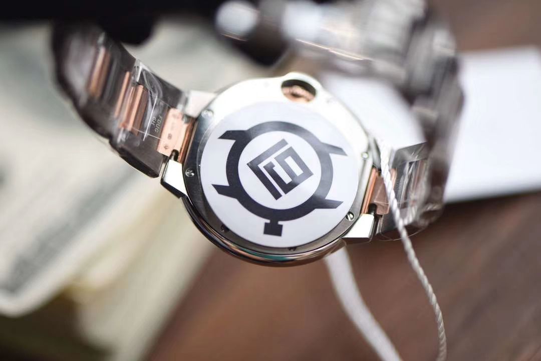 卡地亚蓝气球系列W2BB0023腕表33毫米玫瑰金女装  V9厂18K包金蓝气球间金款   / K205