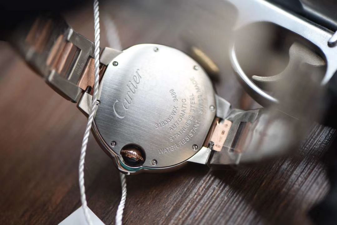 卡地亚蓝气球系列W2BB0023腕表33毫米玫瑰金女装  V9厂18K包金蓝气球间金款   / K205