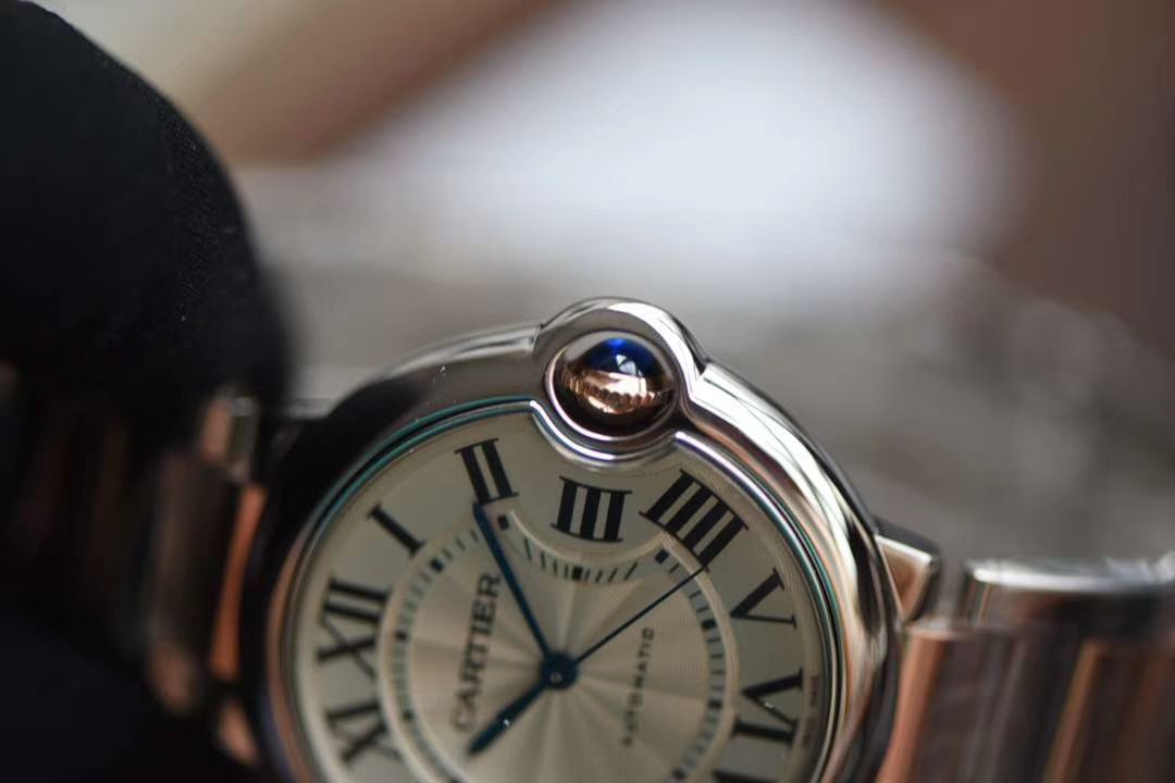 卡地亚蓝气球系列W2BB0003腕表36毫米玫瑰金女装  V9厂18K包金卡地亚蓝气球间金款   / K206