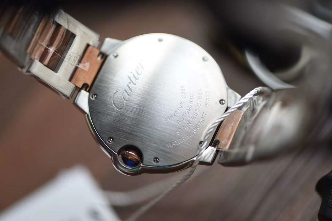 卡地亚蓝气球系列W2BB0003腕表36毫米玫瑰金女装  V9厂18K包金卡地亚蓝气球间金款   / K206