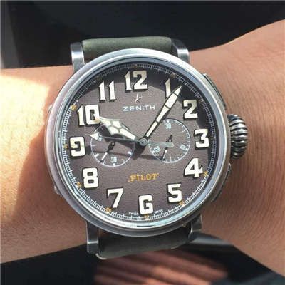 视频评测真力时飞行员系列11.2430.4069/21.C773腕表高XF原KW咖啡骑士  