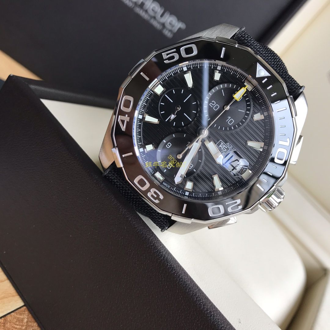 视频评测泰格豪雅竞潜系列CAY211A.BA0927腕表，CAY211A.FC6361，泰格豪雅竞潜系列原单计时机械表，搭载原装瑞士ETA7750机械机芯 / TG065