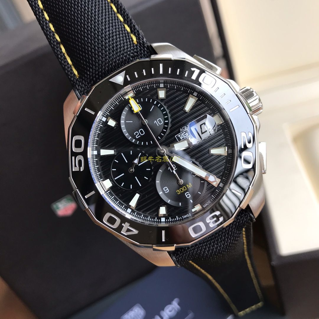 视频评测泰格豪雅竞潜系列CAY211A.BA0927腕表，CAY211A.FC6361，泰格豪雅竞潜系列原单计时机械表，搭载原装瑞士ETA7750机械机芯 / TG065