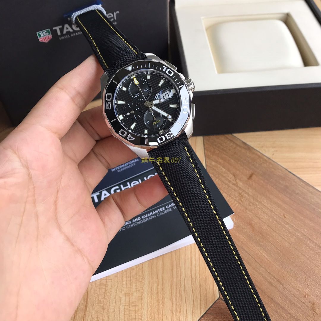 视频评测泰格豪雅竞潜系列CAY211A.BA0927腕表，CAY211A.FC6361，泰格豪雅竞潜系列原单计时机械表，搭载原装瑞士ETA7750机械机芯 / TG065
