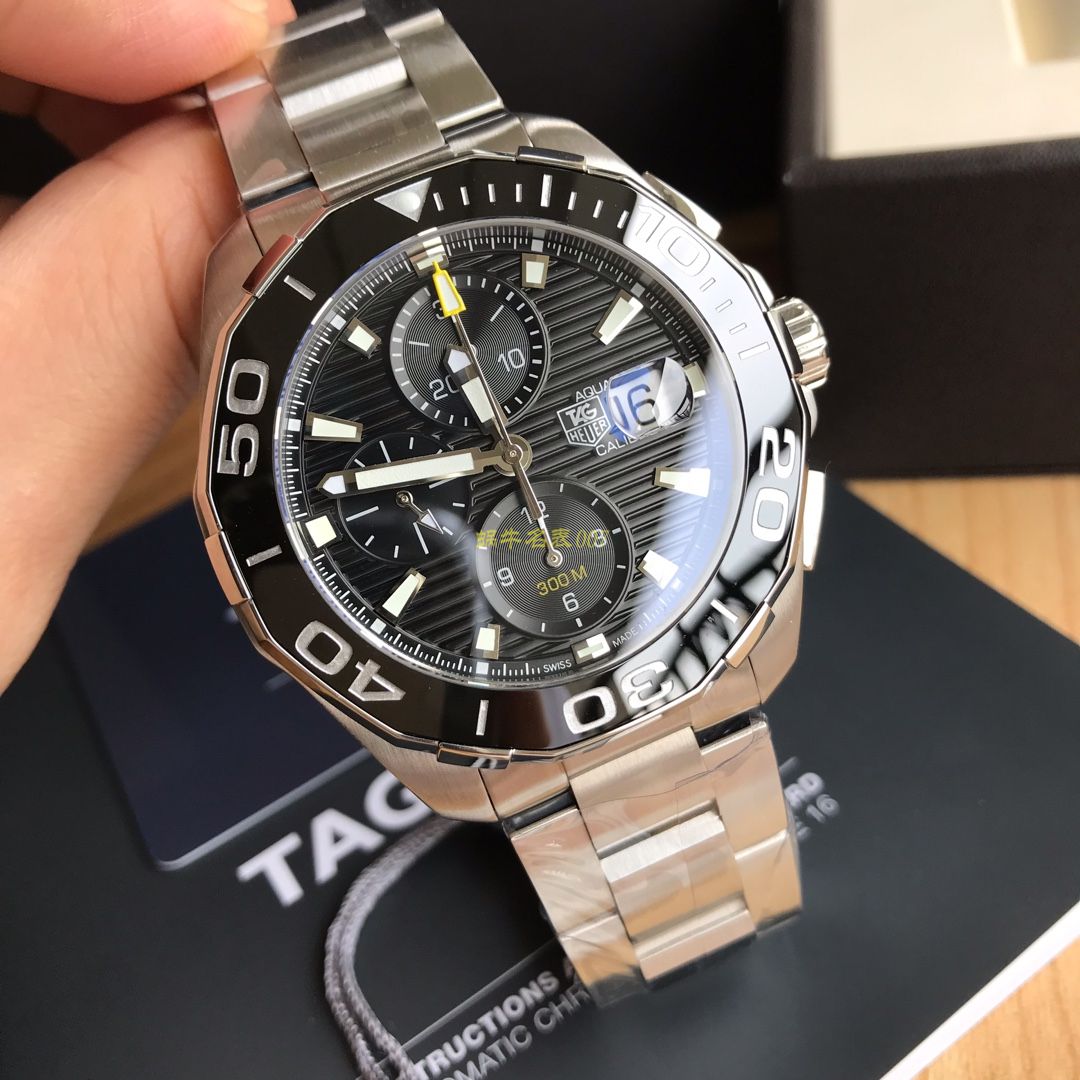 视频评测泰格豪雅竞潜系列CAY211A.BA0927腕表，CAY211A.FC6361，泰格豪雅竞潜系列原单计时机械表，搭载原装瑞士ETA7750机械机芯 / TG065