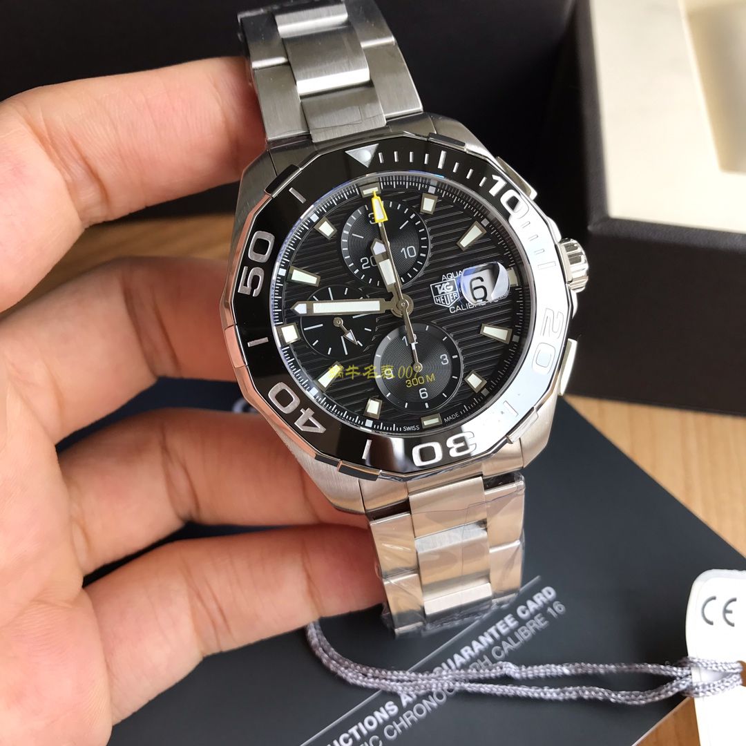 视频评测泰格豪雅竞潜系列CAY211A.BA0927腕表，CAY211A.FC6361，泰格豪雅竞潜系列原单计时机械表，搭载原装瑞士ETA7750机械机芯 / TG065