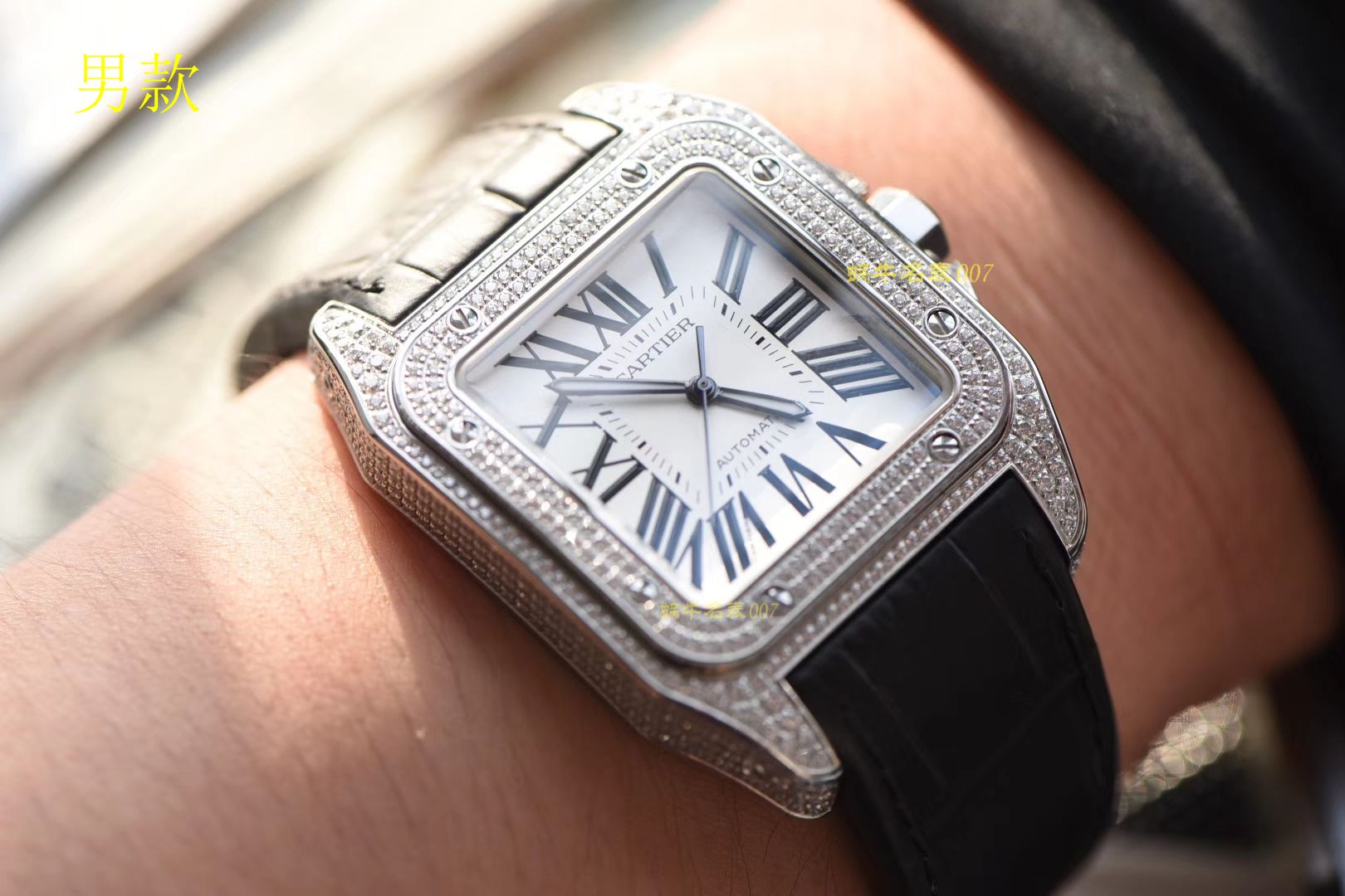 视频评测卡地亚山度士W20106X8腕表，V6厂满钻款SANTOS 100后镶钻 / K212