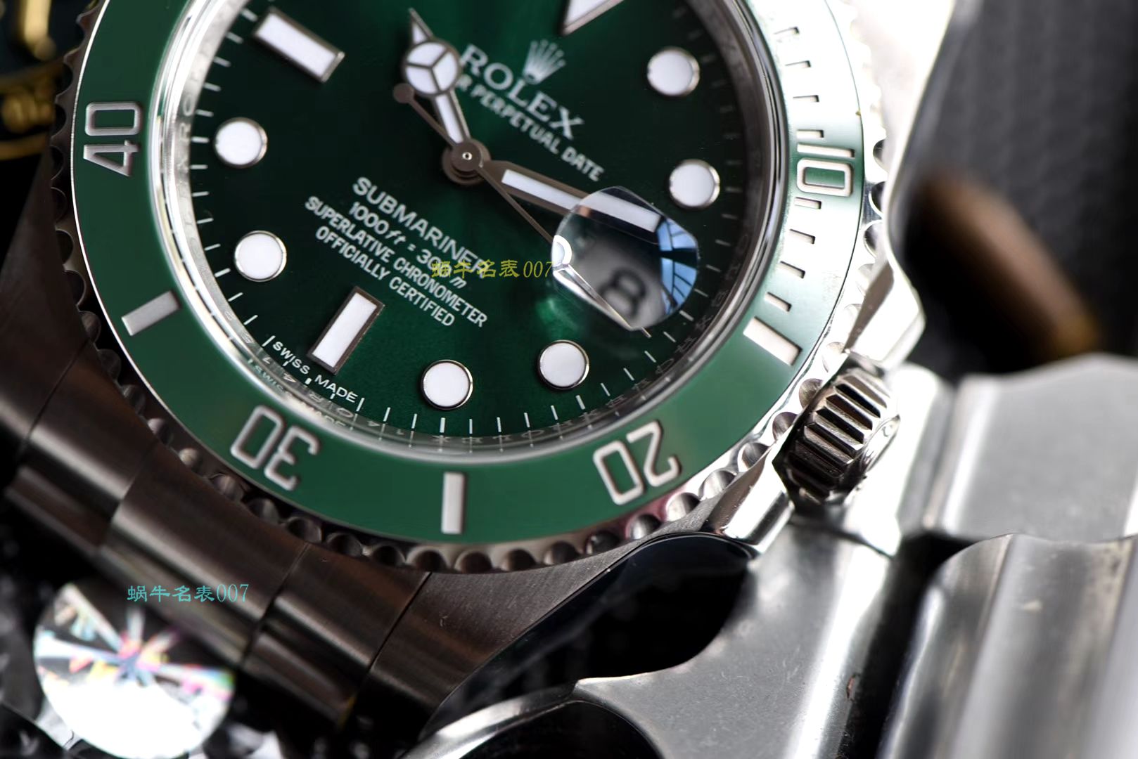   AR劳力士绿水鬼手表  劳力士潜航者型系列116610LV-97200 绿盘腕表 / R318