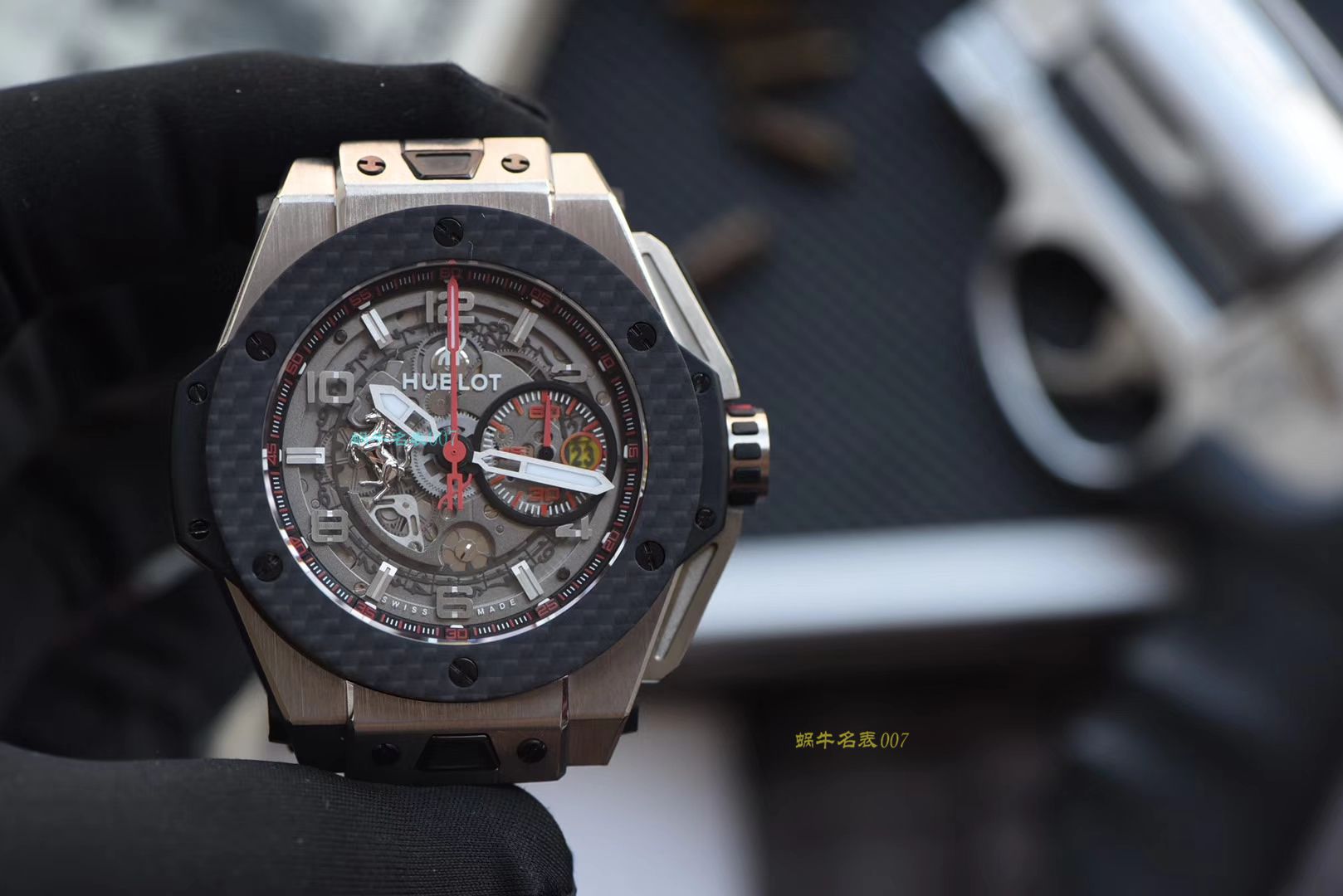 视频评测V6出品  Hublot  Ferrari Titanium F3系列 宇舶法拉利401.NQ.0123.VR腕表 / YB066