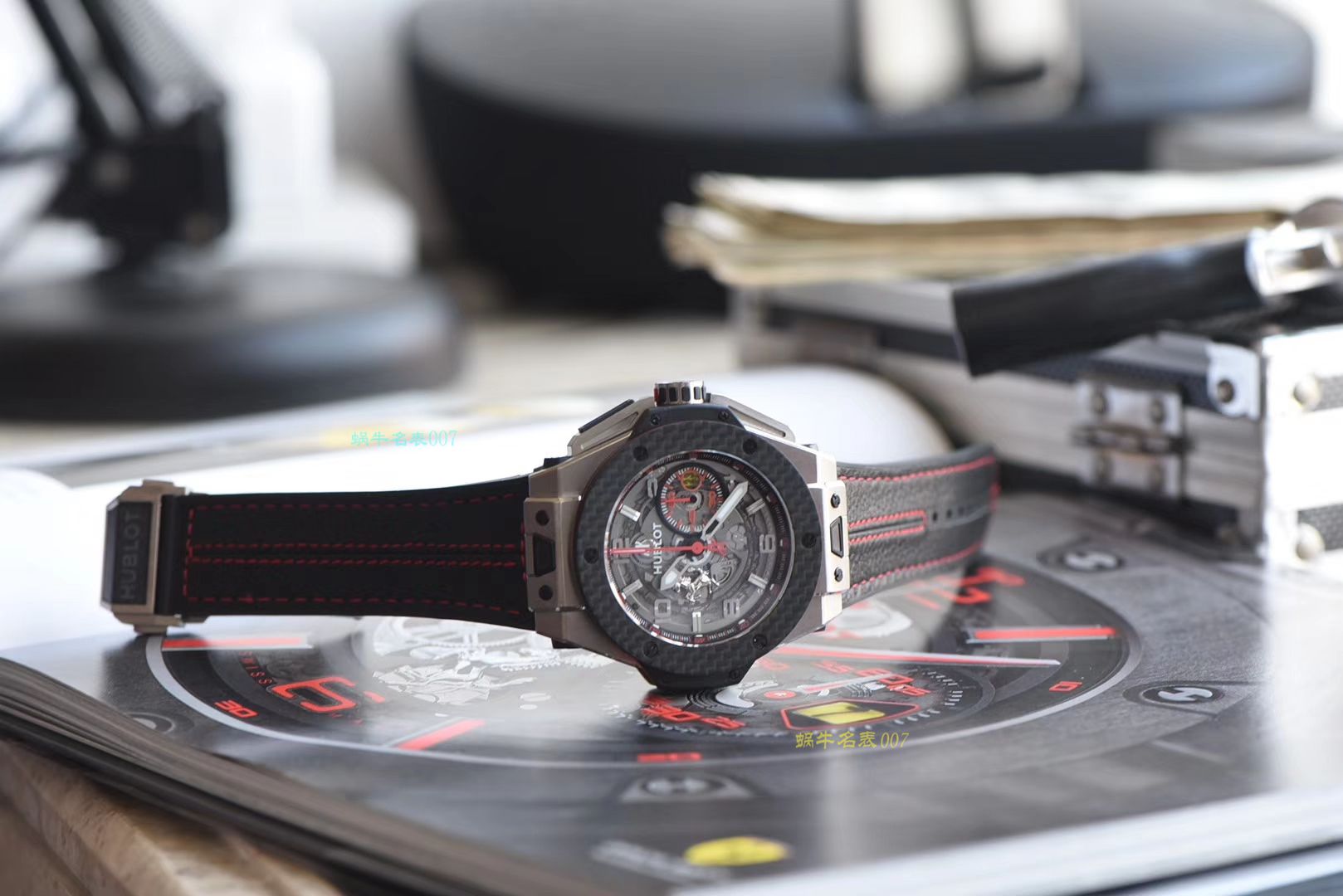 视频评测V6出品  Hublot  Ferrari Titanium F3系列 宇舶法拉利401.NQ.0123.VR腕表 / YB066