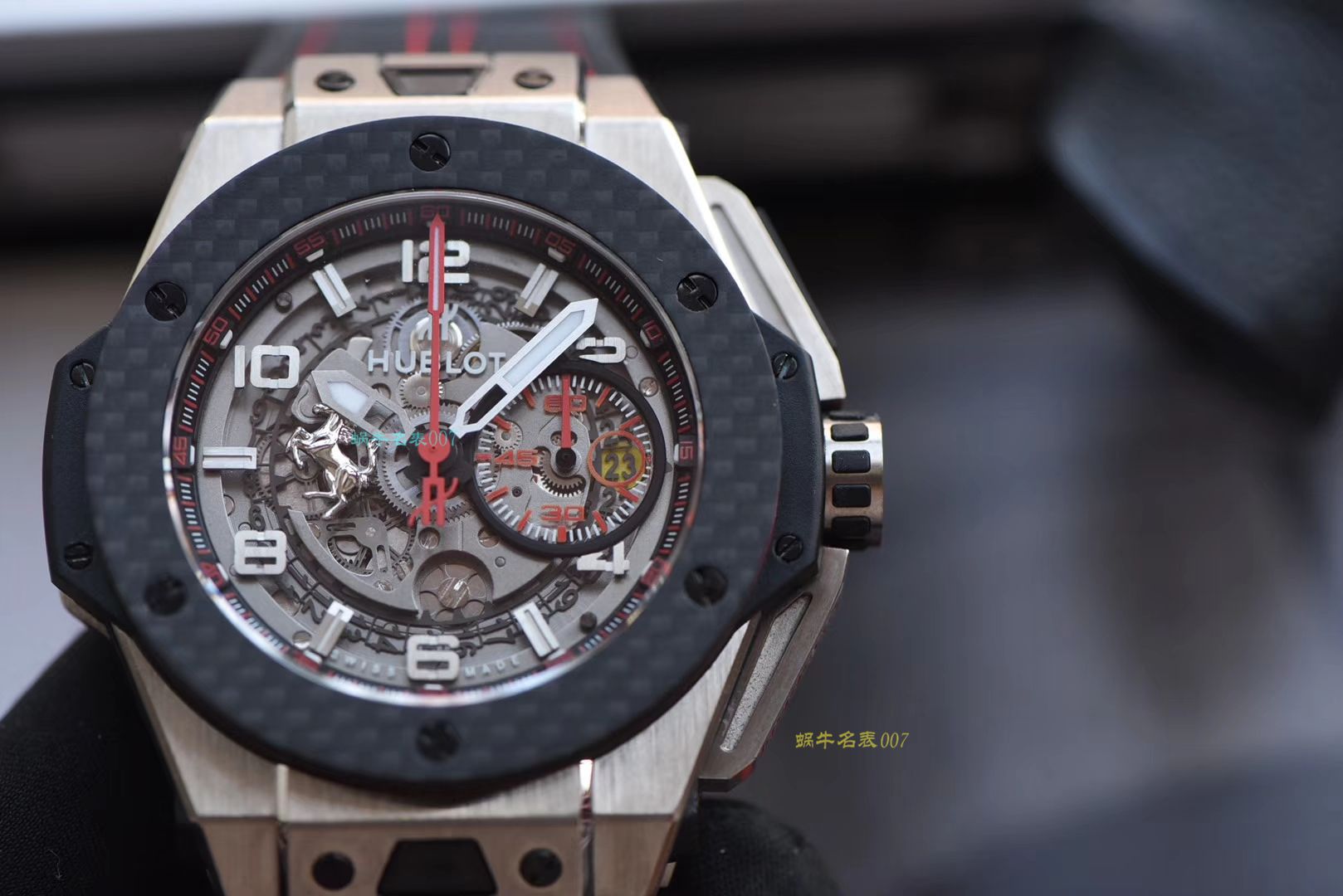 视频评测V6出品  Hublot  Ferrari Titanium F3系列 宇舶法拉利401.NQ.0123.VR腕表 / YB066