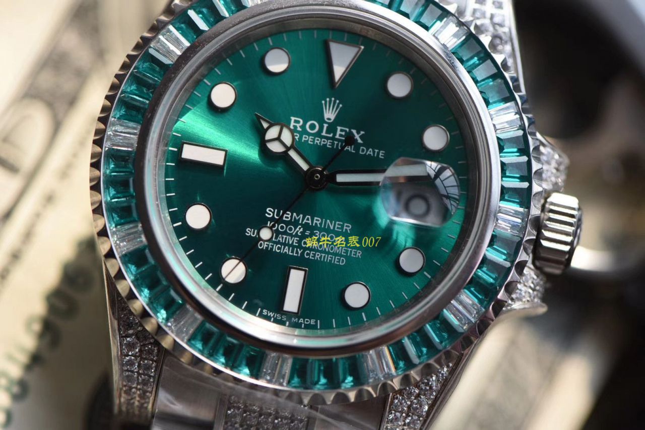   LF厂劳力士  LF帝皇定制版镶钻绿水鬼❗绿钻水鬼 / R363