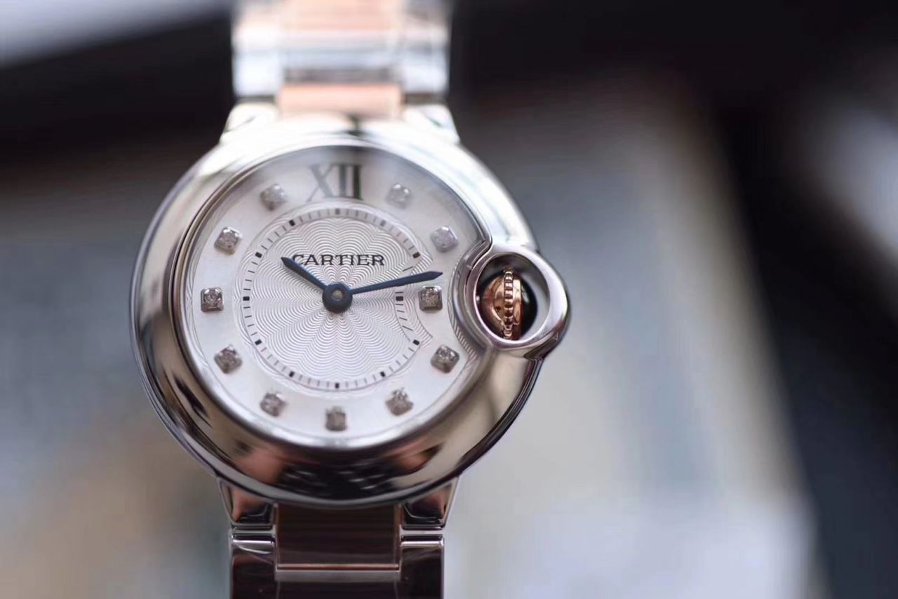   最好的V6厂蓝气球28mm最新升级版本  卡地亚蓝气球系列W3BB0005女士28毫米腕表 / K219