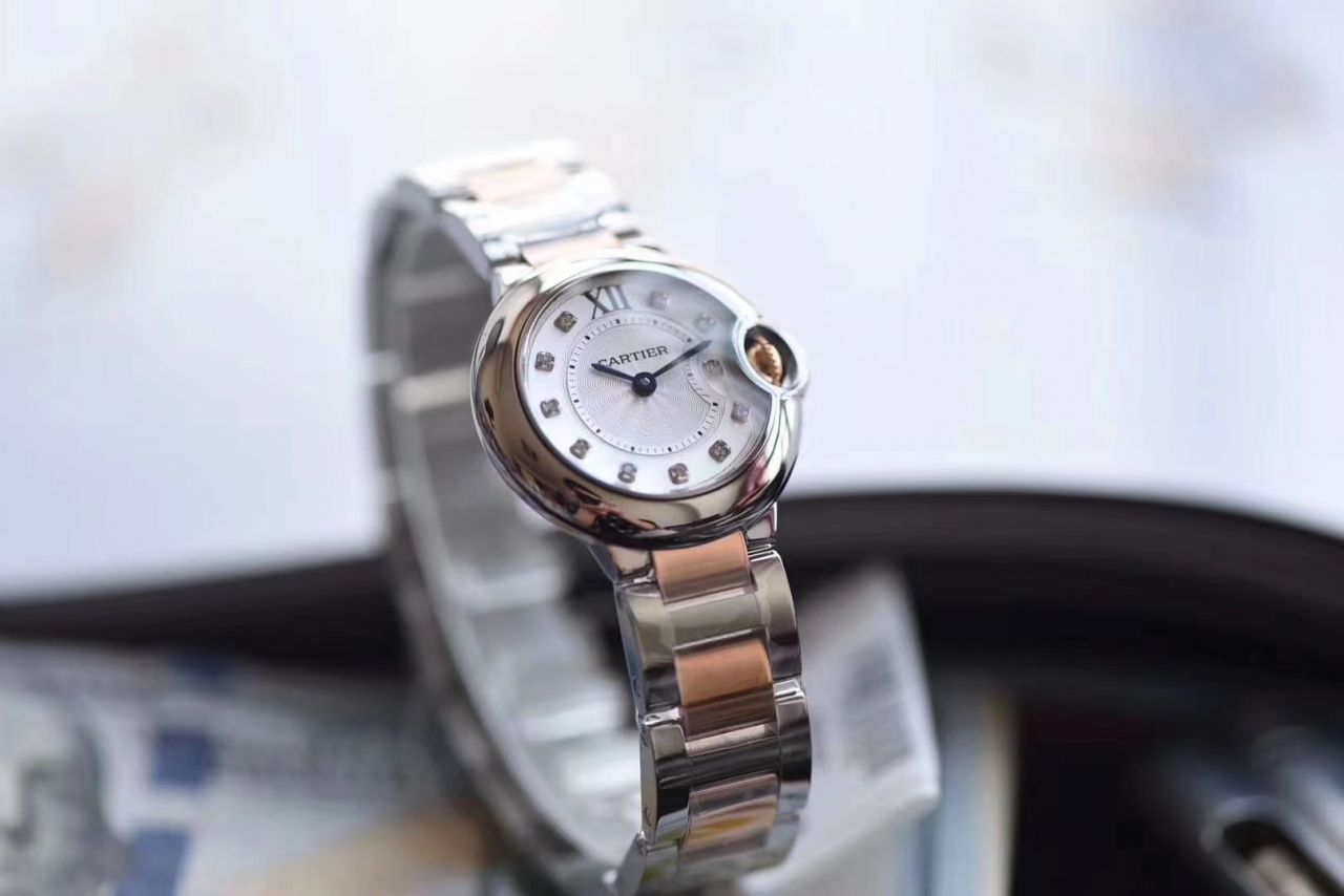   最好的V6厂蓝气球28mm最新升级版本  卡地亚蓝气球系列W3BB0005女士28毫米腕表 / K219