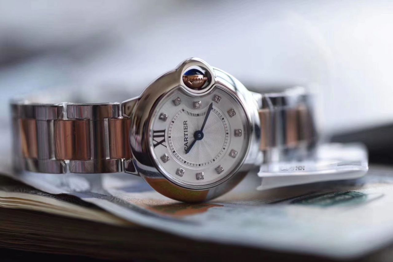   最好的V6厂蓝气球28mm最新升级版本  卡地亚蓝气球系列W3BB0005女士28毫米腕表 / K219