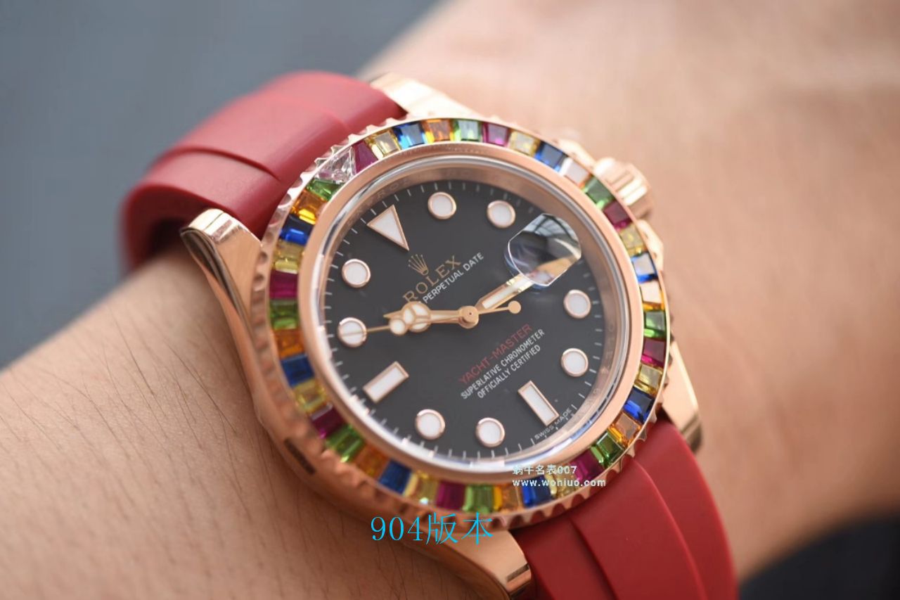 视频评测NOOB厂官网劳力士水鬼表  糖豆劳力士游艇名仕型系列116695SATS腕表 / R327