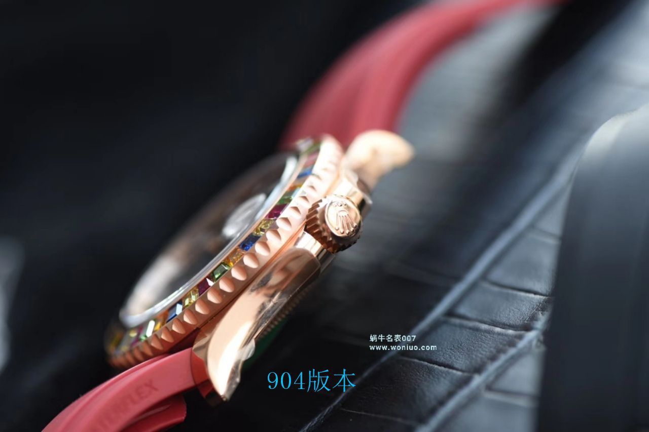视频评测NOOB厂官网劳力士水鬼表  糖豆劳力士游艇名仕型系列116695SATS腕表 / R327