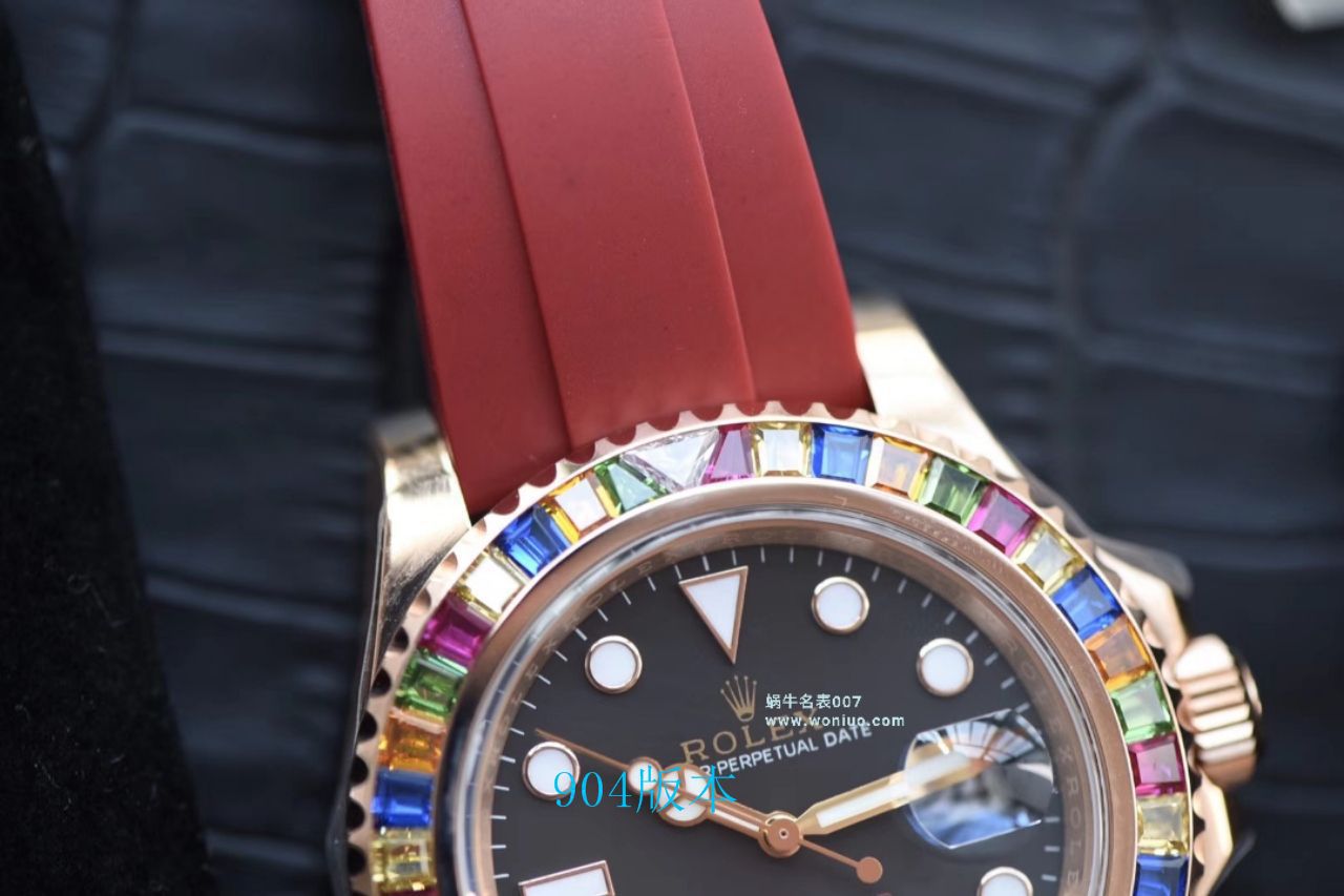 视频评测NOOB厂官网劳力士水鬼表  糖豆劳力士游艇名仕型系列116695SATS腕表 / R327