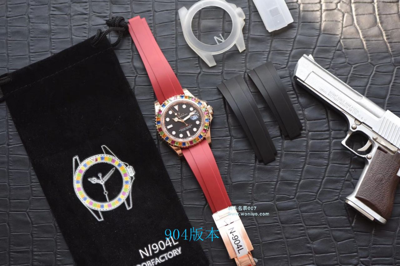 视频评测NOOB厂官网劳力士水鬼表  糖豆劳力士游艇名仕型系列116695SATS腕表 / R327