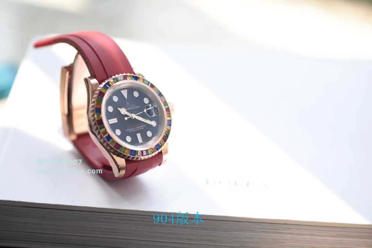 视频评测NOOB厂官网劳力士水鬼表  糖豆劳力士游艇名仕型系列116695SATS腕表 / R327