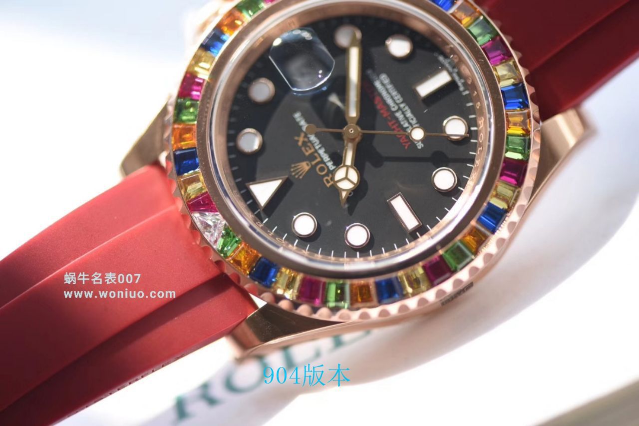 视频评测NOOB厂官网劳力士水鬼表  糖豆劳力士游艇名仕型系列116695SATS腕表 / R327