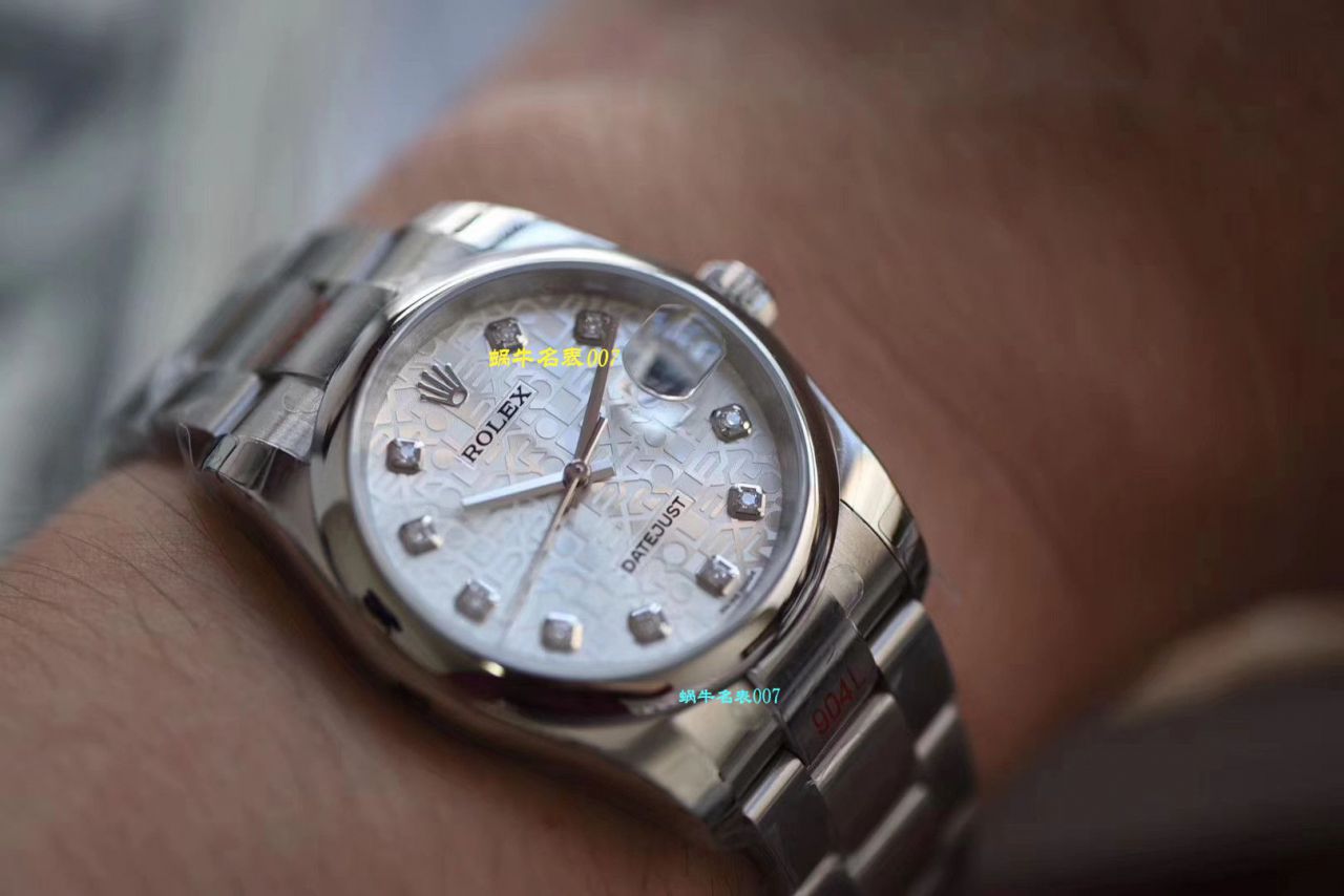 视频评测劳力士男表价格  DJ厂电脑纹面劳力士日志型36系列m116234-0122腕表 / R329