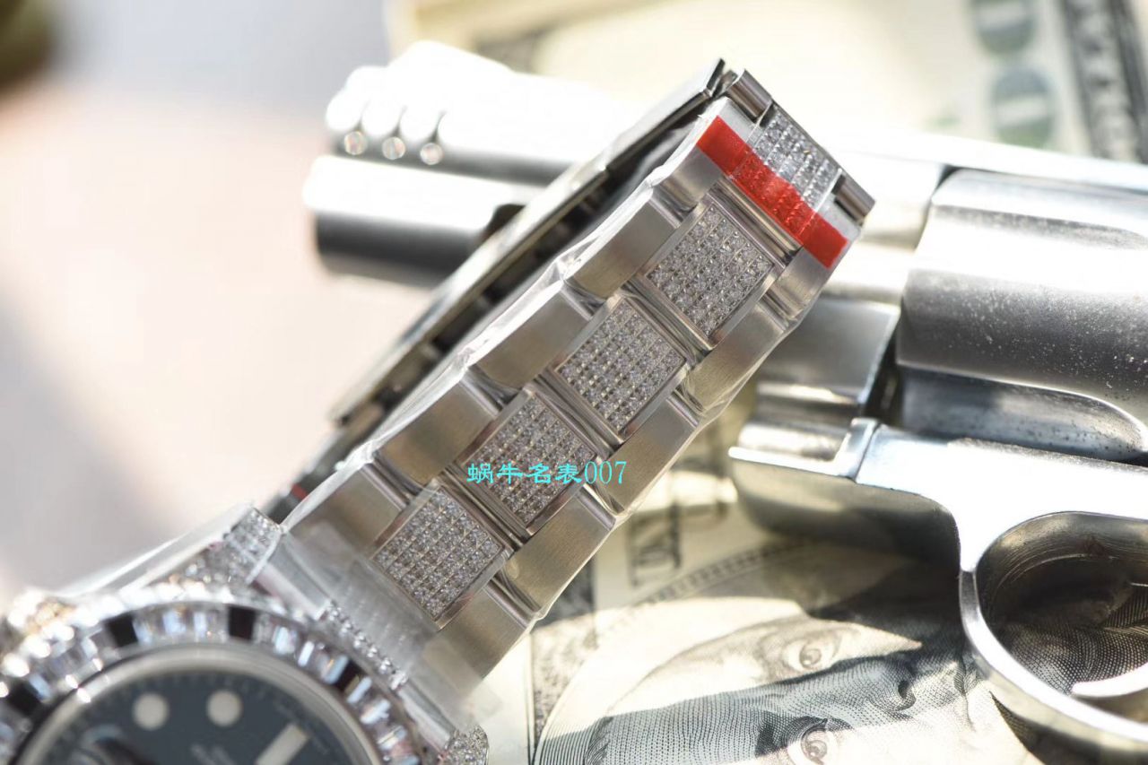   LF厂劳力士表  LF帝皇定制版镶钻黑水鬼，黑钻鬼116610LN-97200  / R367