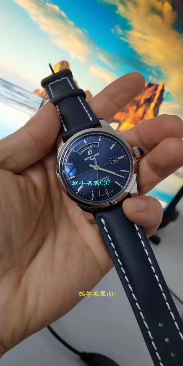 视频评测表和正品表的区别  V7出品百年灵越洋系列星期日历款超级副本 / BL100