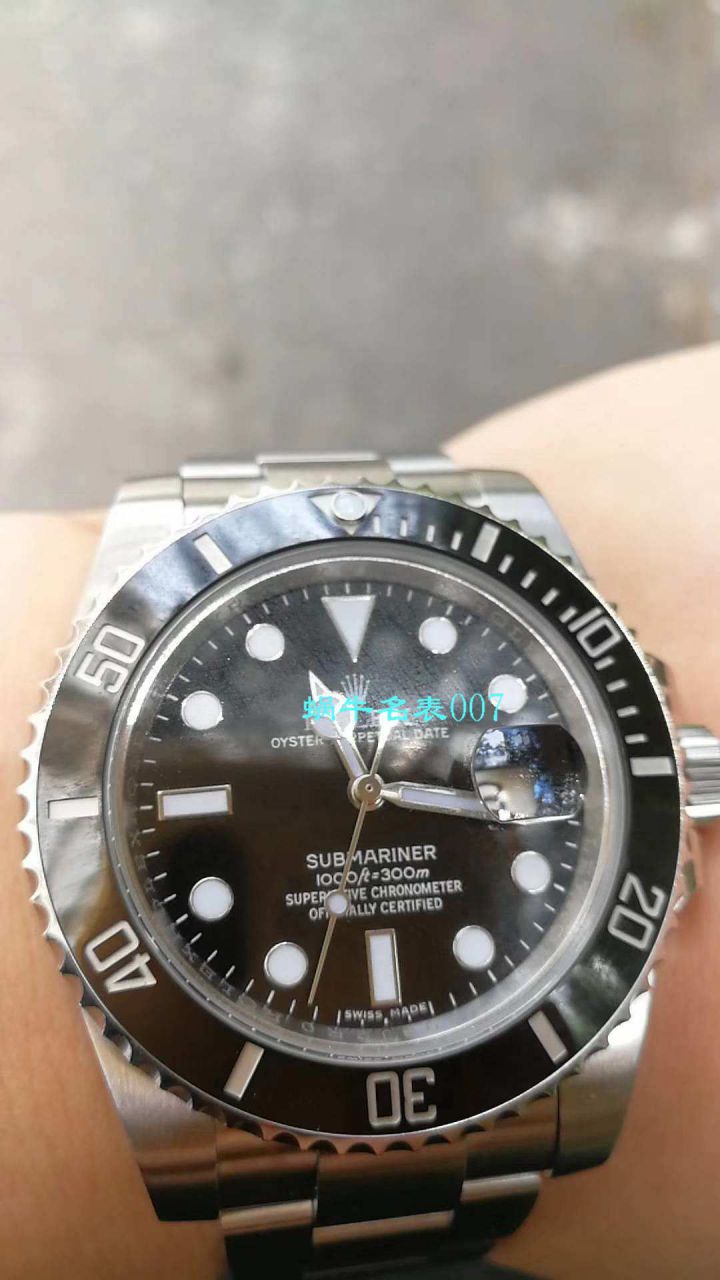   哪里能买到好的瑞士表视频评测NOOB厂迄今为止最强ROLEX绿水鬼～V9版本黑水鬼 / FK07