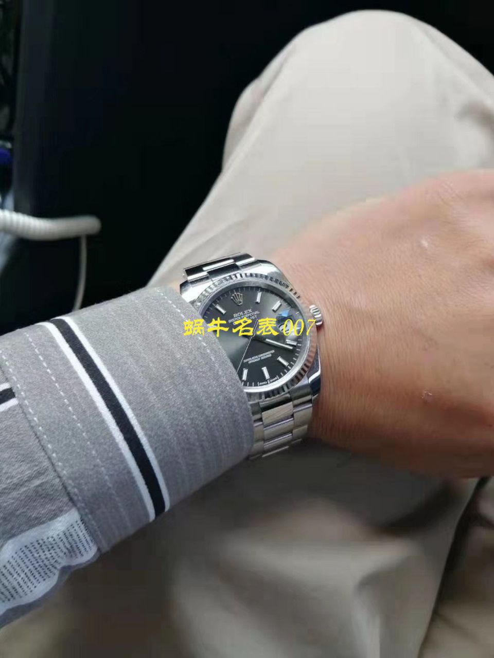 视频评测网  劳力士日志型36系列灰面盘腕表 / R326