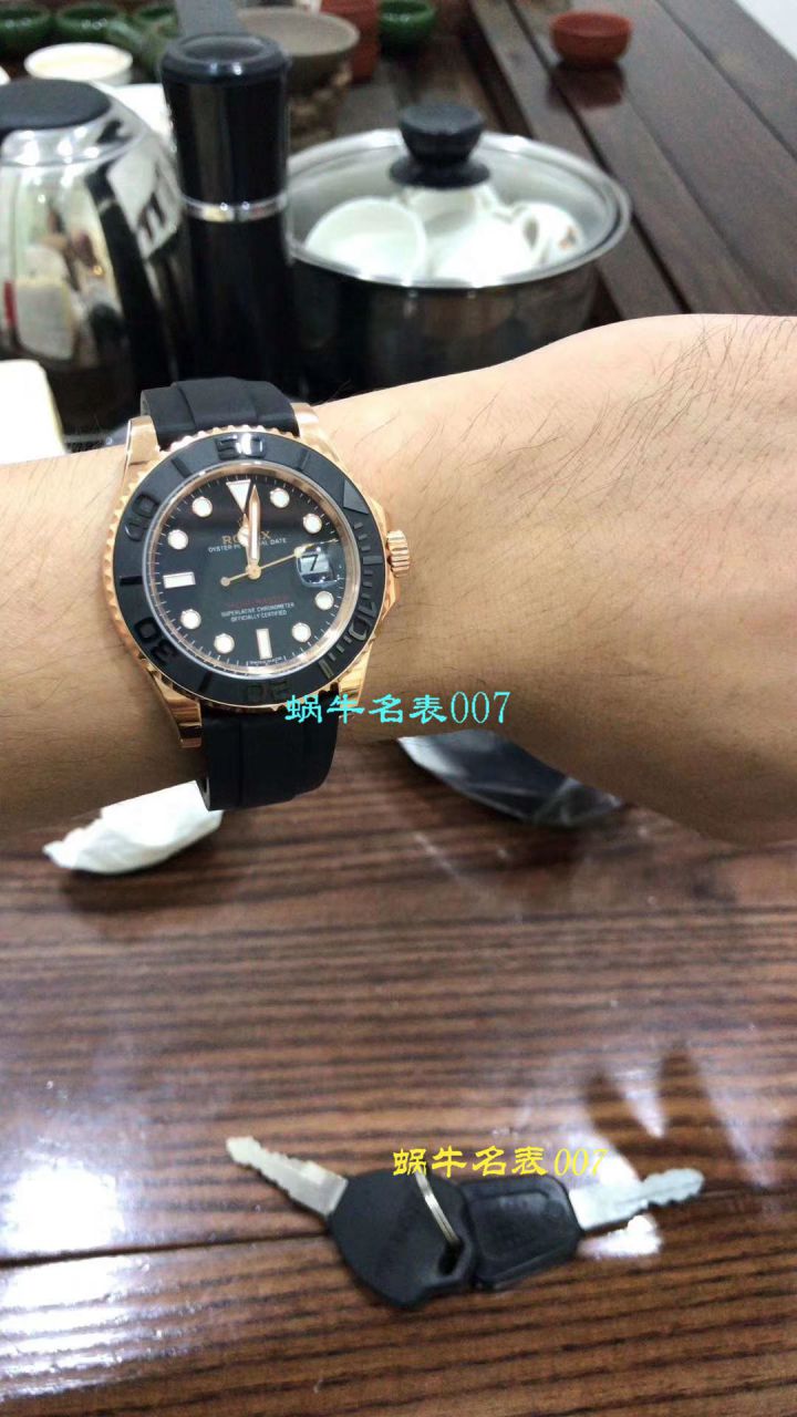   视频测评NOOB厂劳力士游艇名仕型系列116655-Oysterflex bracelet金壳腕表  / RBC018