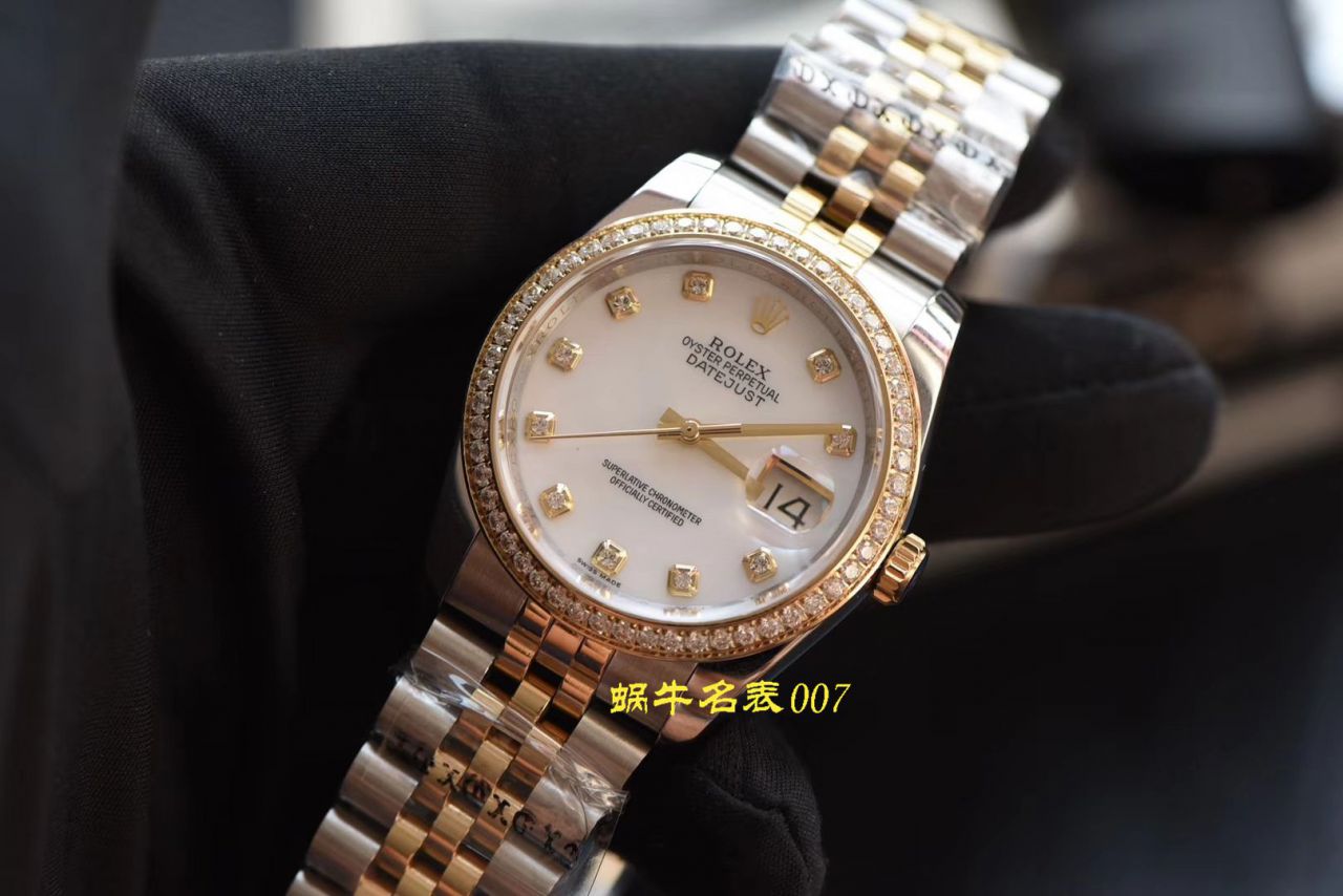   台湾厂劳力士女表  劳力士女装日志型系列116243-63603白面表盘腕表 / R371